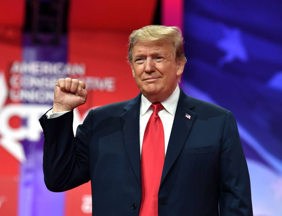 Donald Trump, en la Conferencia PolÃtica Conservadora el pasado sábado.