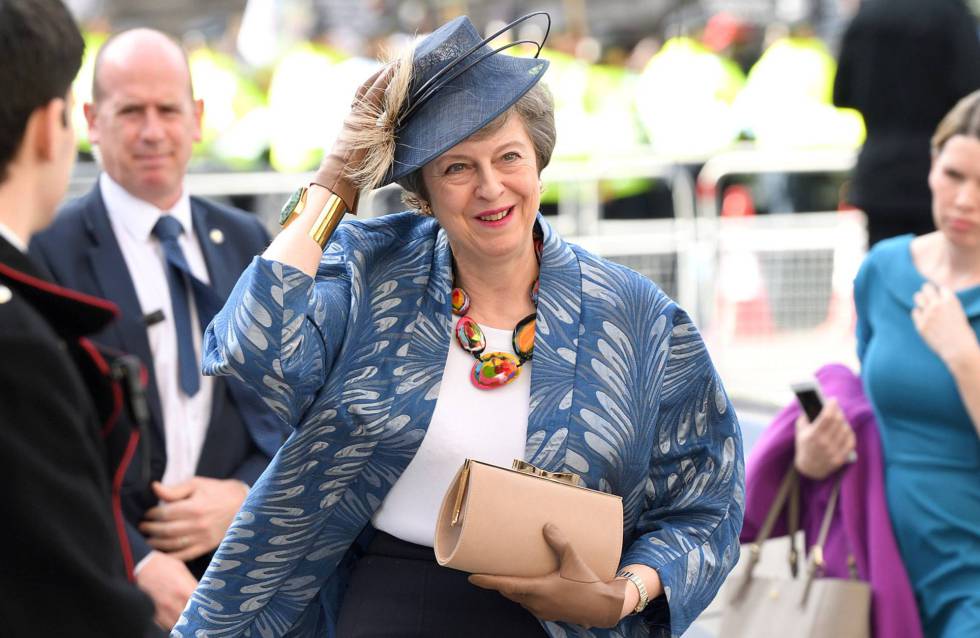 Theresa May, este lunes, en un acto oficial en la AbadÃa de Westminster.