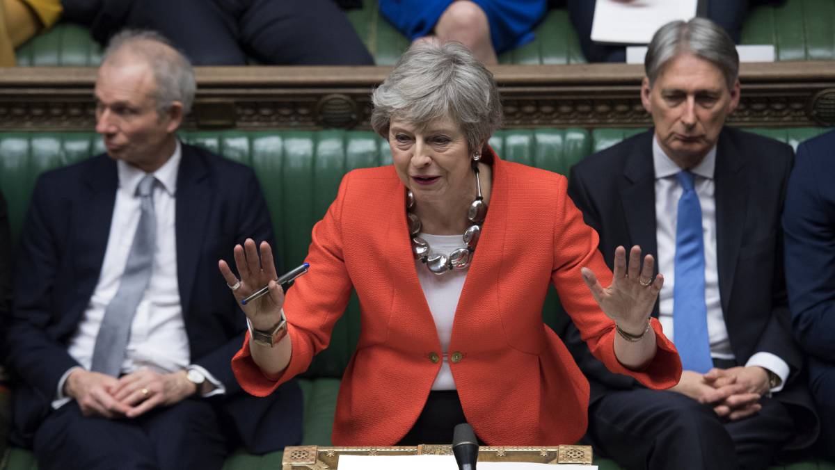 Theresa May, este martes en el Parlamento, en Londres.