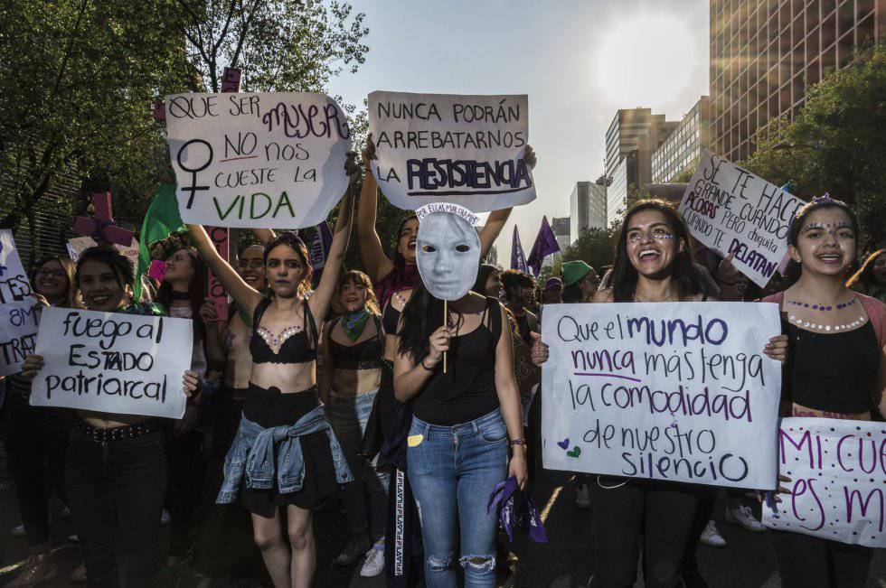 Resultado de imagen de protesta en mexico mujeres