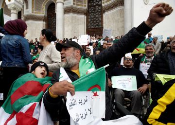 People with special needs, accompanied by their families, take part in a protest demanding immediate political change and improvement of their living conditions in Algiers, Algeria March 14, 2019. REUTERSRamzi Boudina