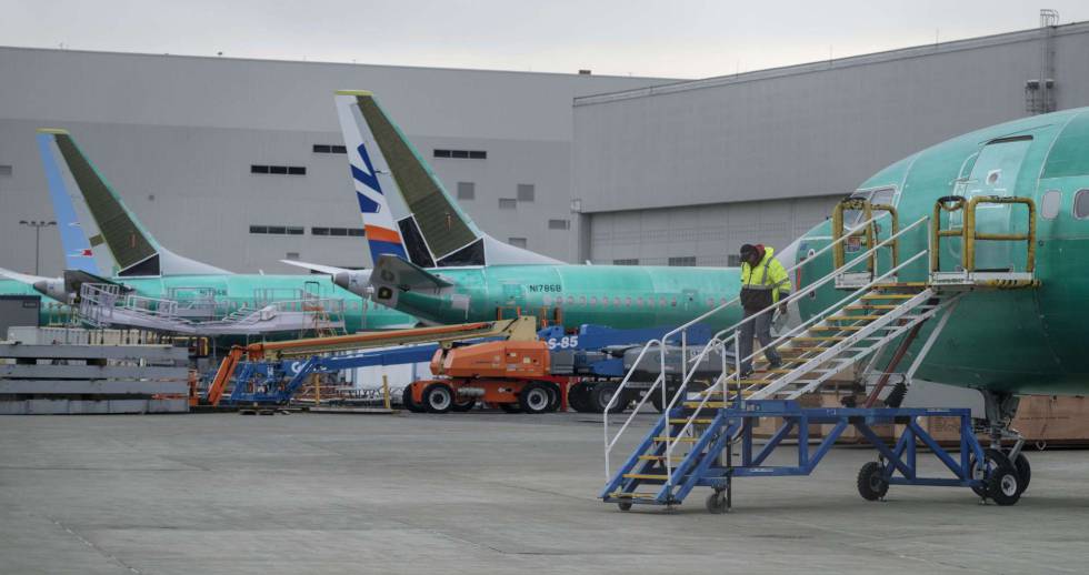 Aviones de la variante B737 MAX en la fábrica de Renton (Washington)