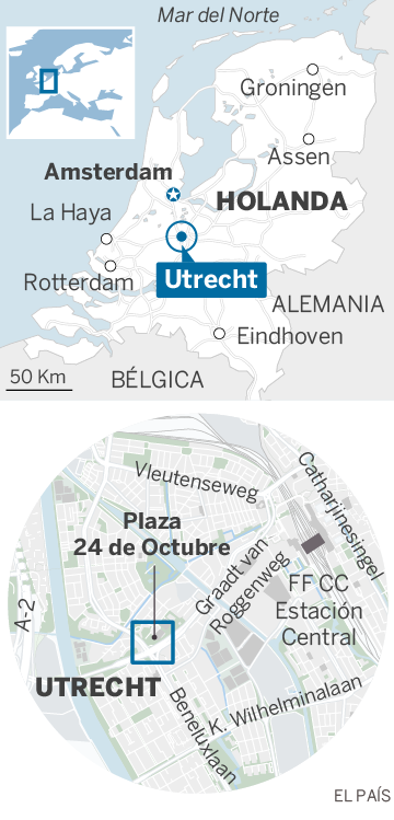 Un pistolero siembra el pánico en Utrecht al matar a tres personas y herir a cinco