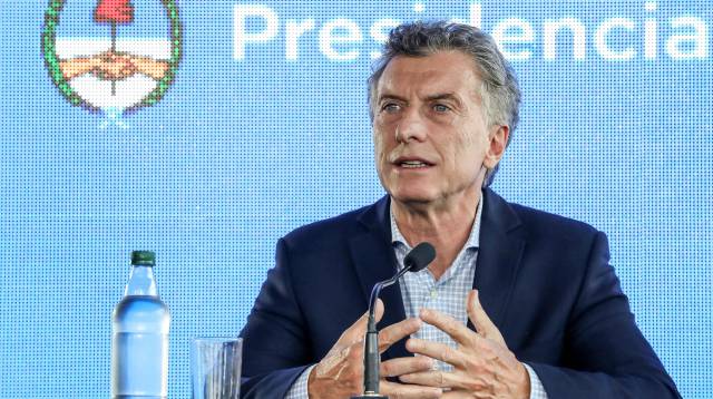 Macri durante una rueda de prensa.