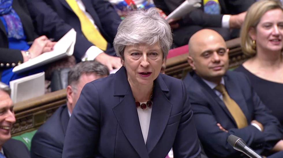 Theresa May, este miércoles en el Parlamento.