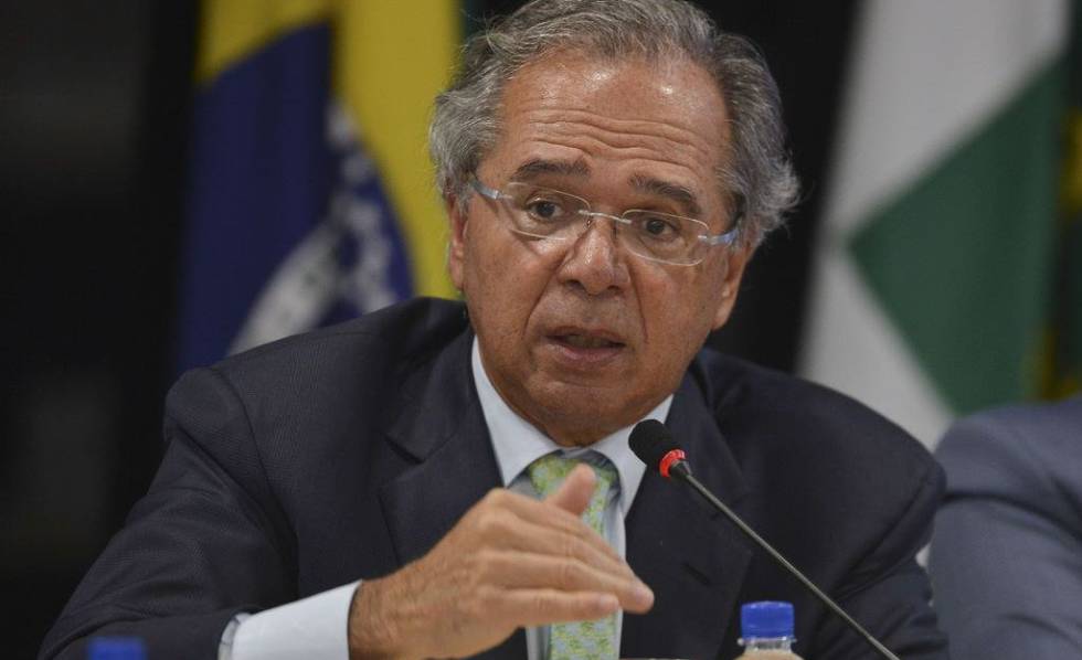El ministro de Economía de Brasil, Paulo Guedes, este lunes en Brasilia. 