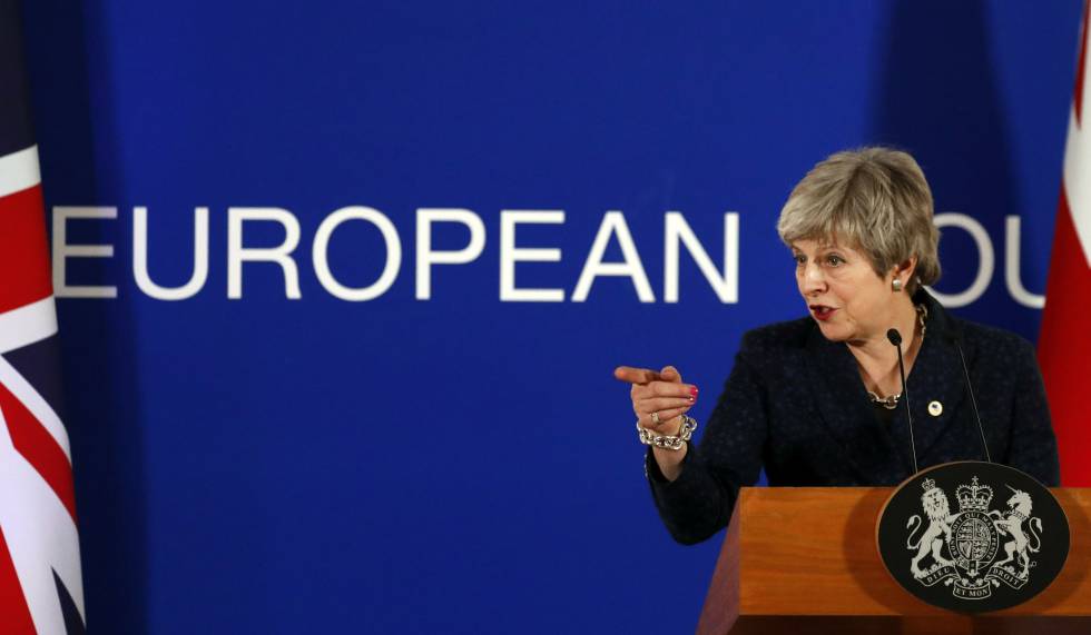 La primera ministra británica, Theresa May, en la Cumbre Europea el 22 de marzo de 2019