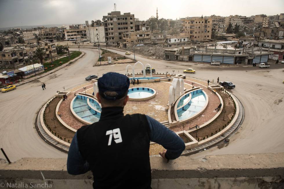 Plaza del paraíso de Raqa donde el ISIS realizaba ejecuciones públicas.