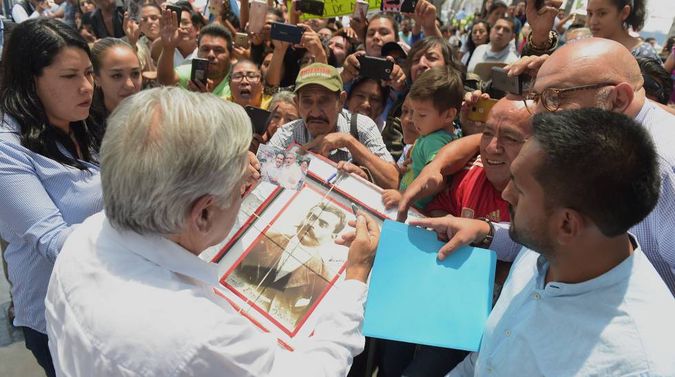 López Obrador, durante el acto en honor a Zapata en Cuernavaca.