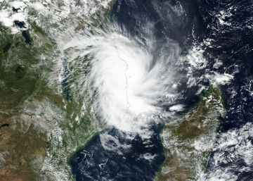 El ciclón Kenneth antes de llegar a Mozambique.
