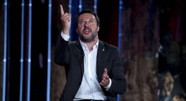 El vicepresidente de Italia, Matteo Salvini, en un programa televisivo. 