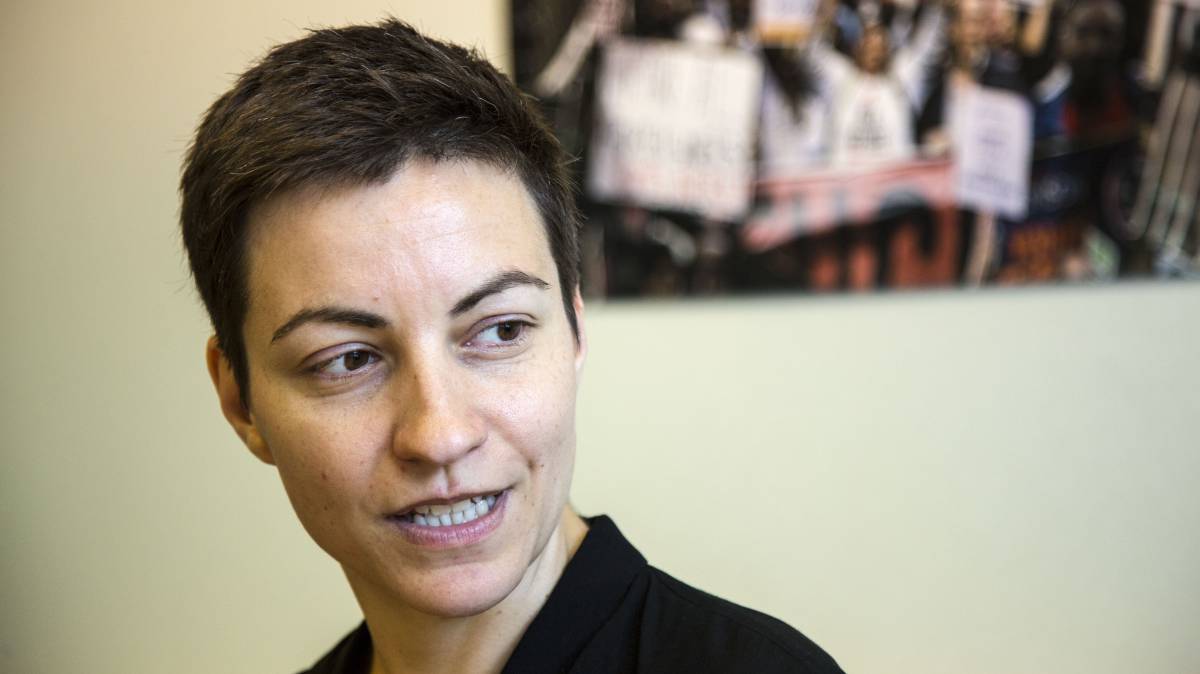 La candidata de Los Verdes, Ska Keller, en su despacho de la Eurocámara, en abril.