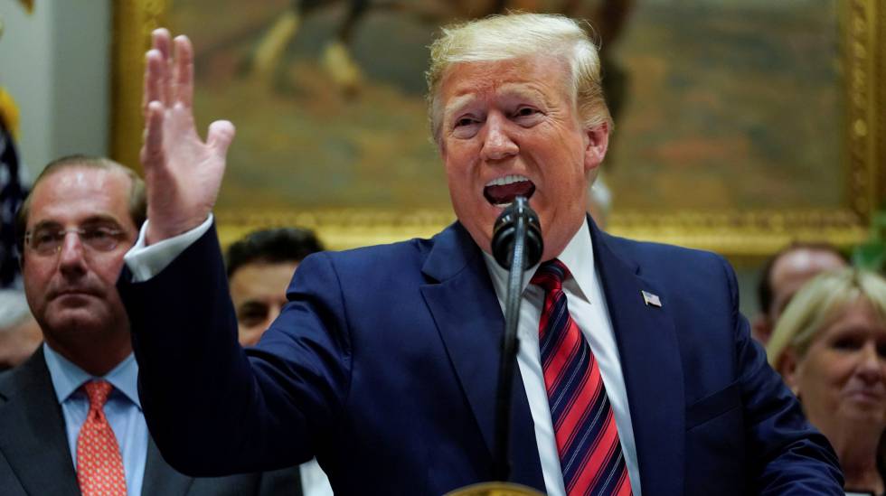 El presidente Donald Trump durante una ceremonia en la Casa Blanca