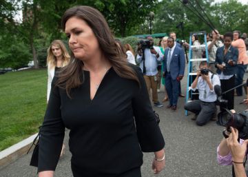 La portavoz de la Casa Blanca Sarah Sanders.