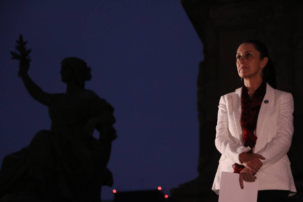 Claudia Sheinbaum durante un acto este jueves.