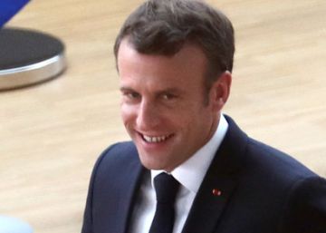 Emmanuel Macron, a su llegada a la cumbre de este martes en Bruselas.