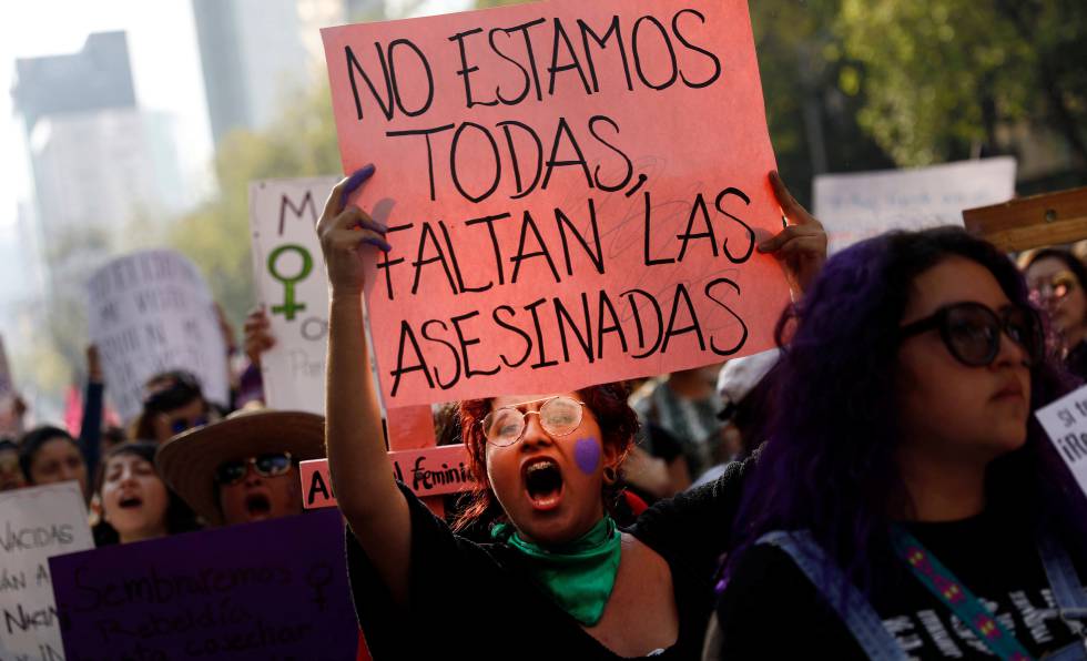 Marcha contra los feminicidios en Ciudad de MÃ©xico.