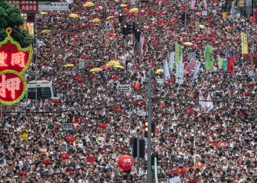 Un millón de manifestantes protestan en Hong Kong contra la extradición a China