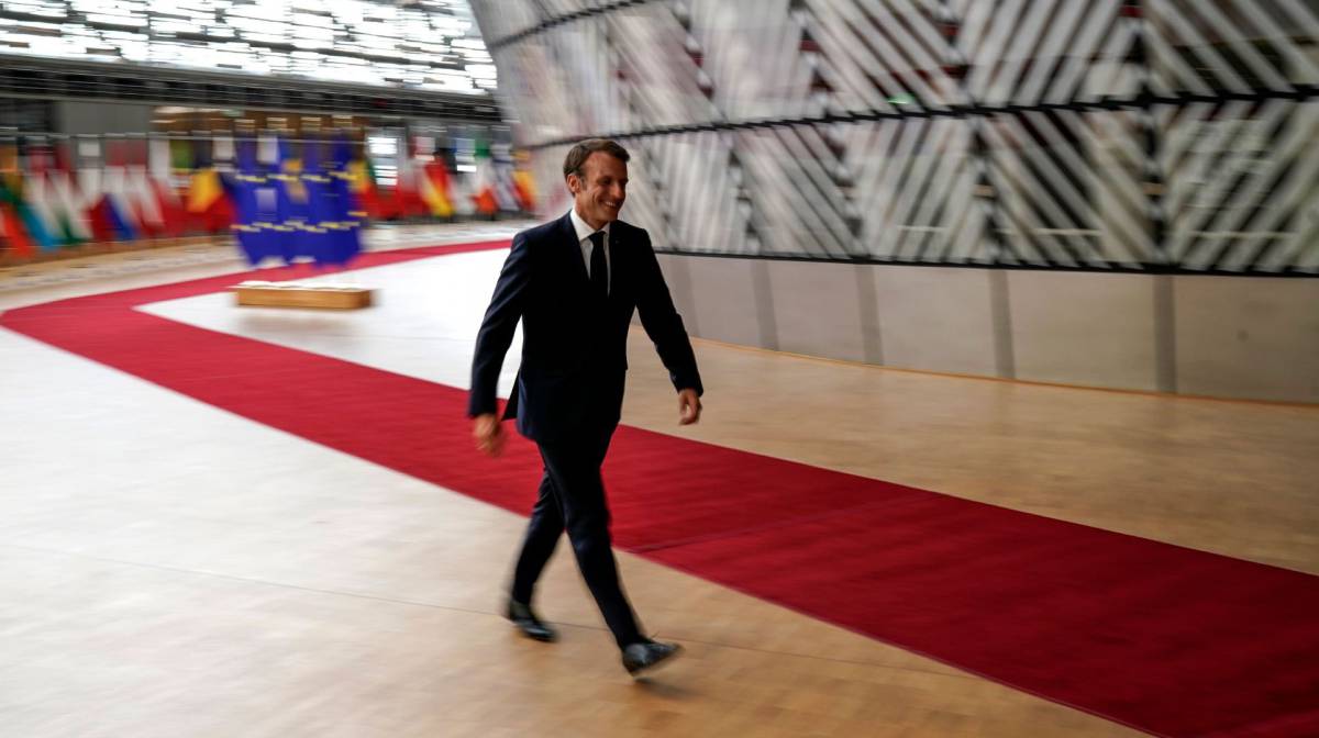 Emmanuel Macron, a su llegada a la cumbre en Bruselas, el pasado 30 de junio.
