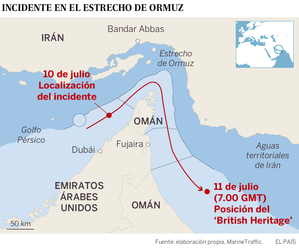 Un incidente en el Golfo eleva la tensión entre el Reino Unido e Irán