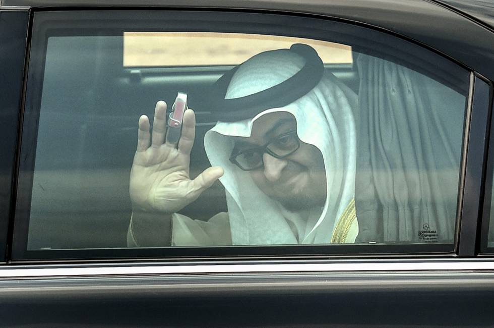 El jeque Mohammed Bin Sayed, en febrero de 2016 en Nueva Delhi durante una visita oficial.