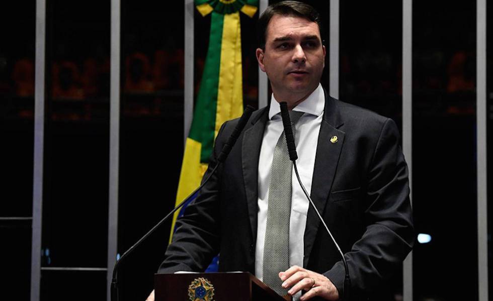 Flavio Bolsonaro, en una fotografÃa difundida por el Senado.