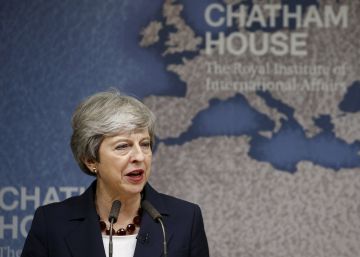 Theresa May, en Chatham House, este miércoles en Londres.