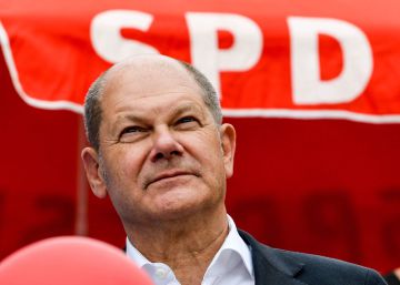 El ministro de Finanzas alemán, Olaf Scholz, durante un acto de campaña del partido socialdemócrata (SPD) a principios de agosto, en el este de Alemania. 