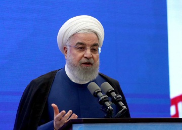 El presidente iraní, Hasan Rohaní, la semana pasada durante el anuncio de un nuevo sistema anti misiles. 