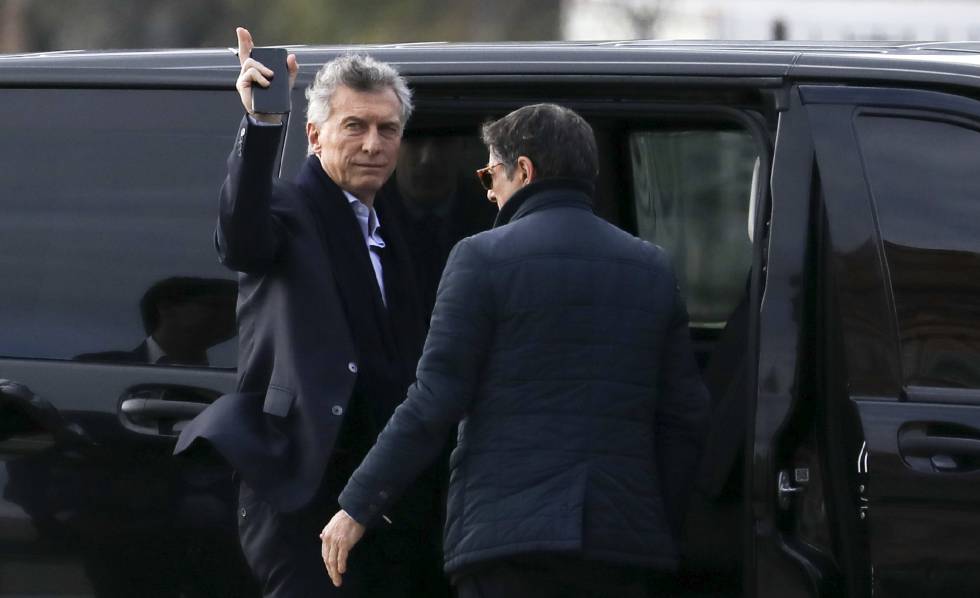 El presidente Mauricio Macri llega a la Casa Rosada, el lunes 2 de agosto.