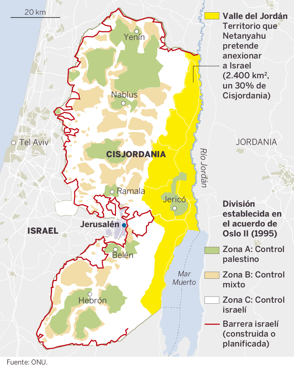 Territorios que Israel quiere anexarse