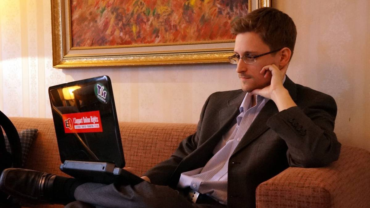 Edward Snowden, durante una entrevista en Moscú en 2013.