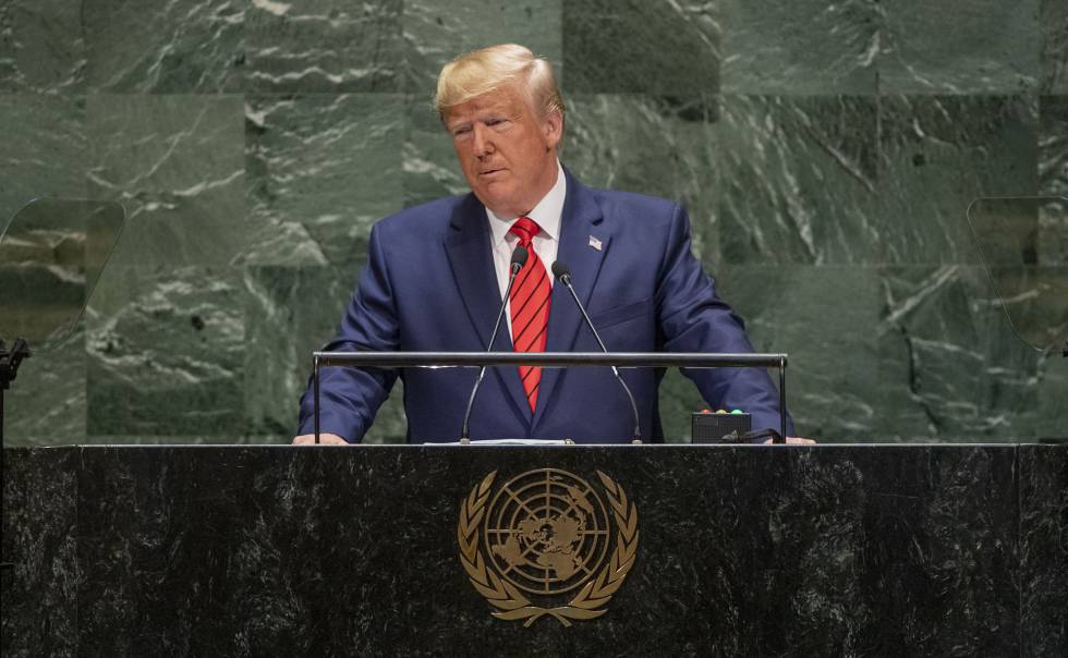 Donald Trump, este martes, durante su discurso en la ONU. 