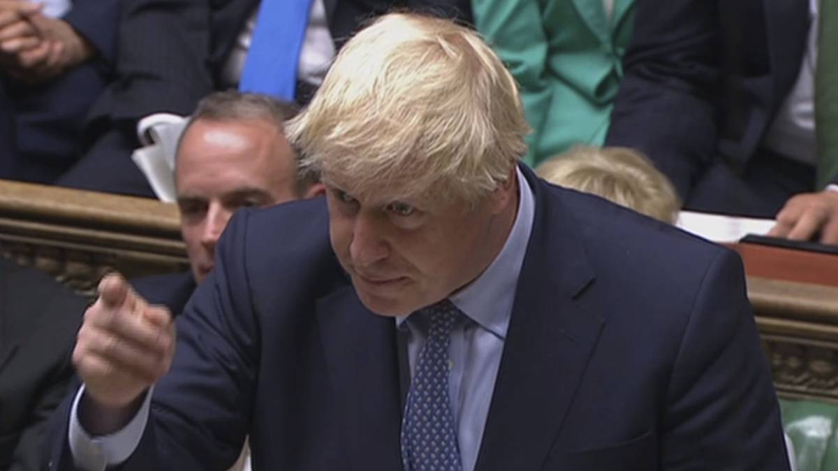 Boris Johnson, este miércoles en el Parlamento en Londres.