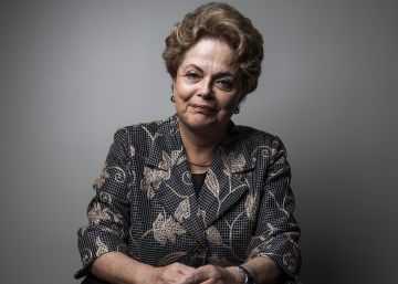 Dilma Rousseff antes de la entrevista.