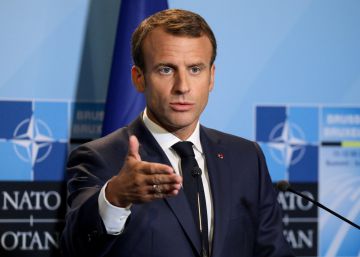 Emmanuel Macron, durante la cumbre de la OTAN de 2018, en Bruselas. 