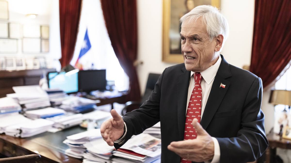 Sebastián Piñera, en La Moneda.