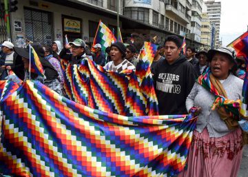 Una de las protestas en El Alto, en Bolivia. 