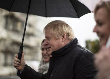 El candidato conservador, Boris Johnson, este jueves en Plymouth (Reino Unido)
