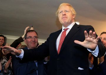 Boris Johnson se dirige a sus seguidores este sábado en Sedgefield (Reino Unido)