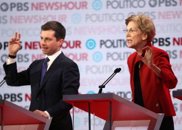 Warren y Buttigieg se enfrentan en público por sus credenciales progresistas