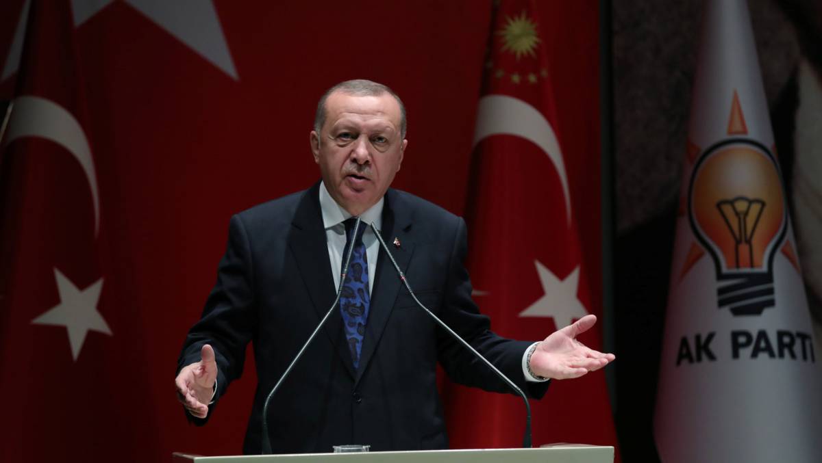 Erdogan durante un acto de su partido, este jueves en Ankara.