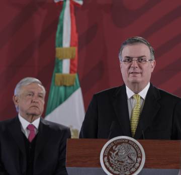 Ebrard y López Obrador el miércoles.