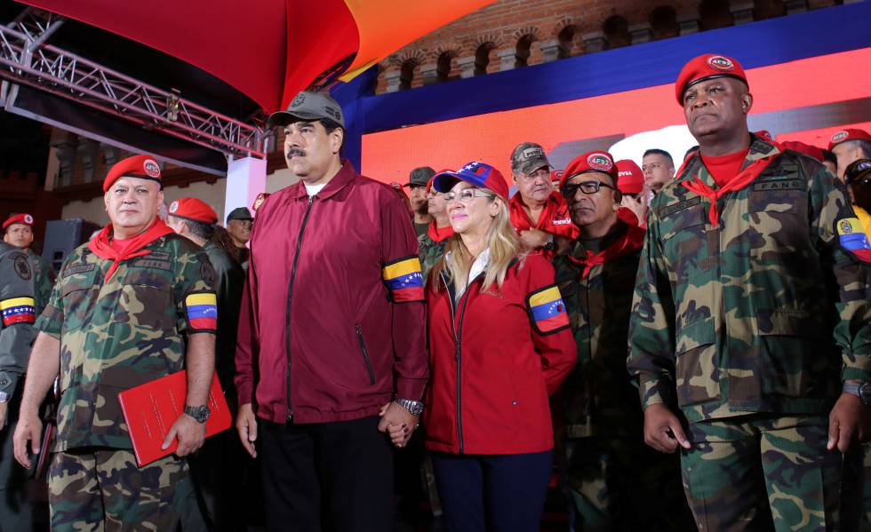 Nicolás Maduro durante la conmemoración a Hugo Chávez este martes.rn 