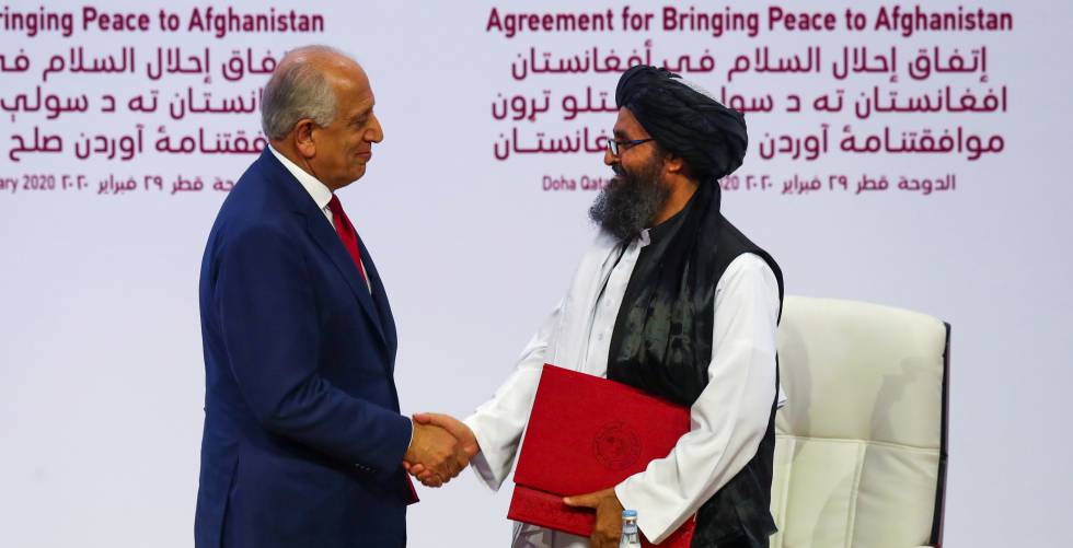 EE UU firma un acuerdo con los talibanes para sacar a sus tropas de  Afganistán antes de 14 meses | Internacional | EL PAÍS