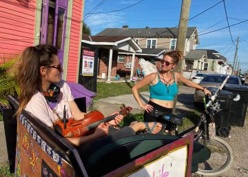 Música en bici para aliviar el confinamiento