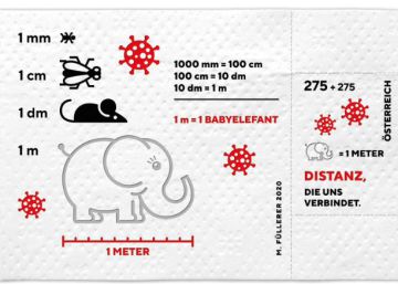 Un sello hecho de papel higiénico para recordar 2020