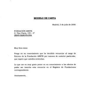 Carta De Renuncia Word Guatemala - l Carta De