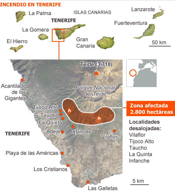 Las Llamas Del Incendio De Tenerife Ya Alcanzan El Parque Nacional Del Teide España El PaÍs 4745