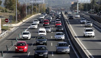 Motorists on a highway to A Coruña.